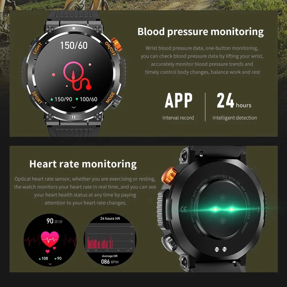 1.46 Inch Round Screen Bluetooth Smart Watch Support Health Monitoring & 100  Sports Modes