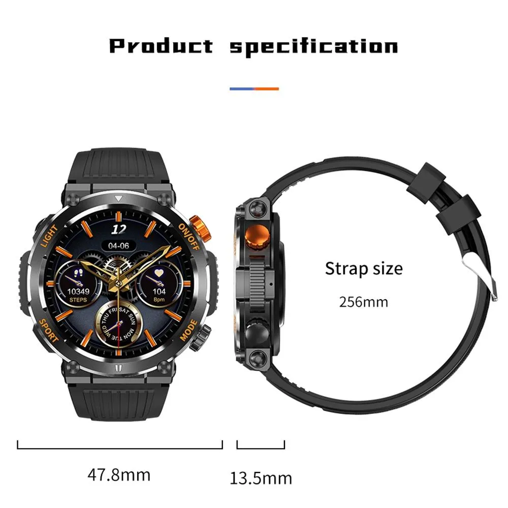 1.46 Inch Round Screen Bluetooth Smart Watch Support Health Monitoring & 100  Sports Modes