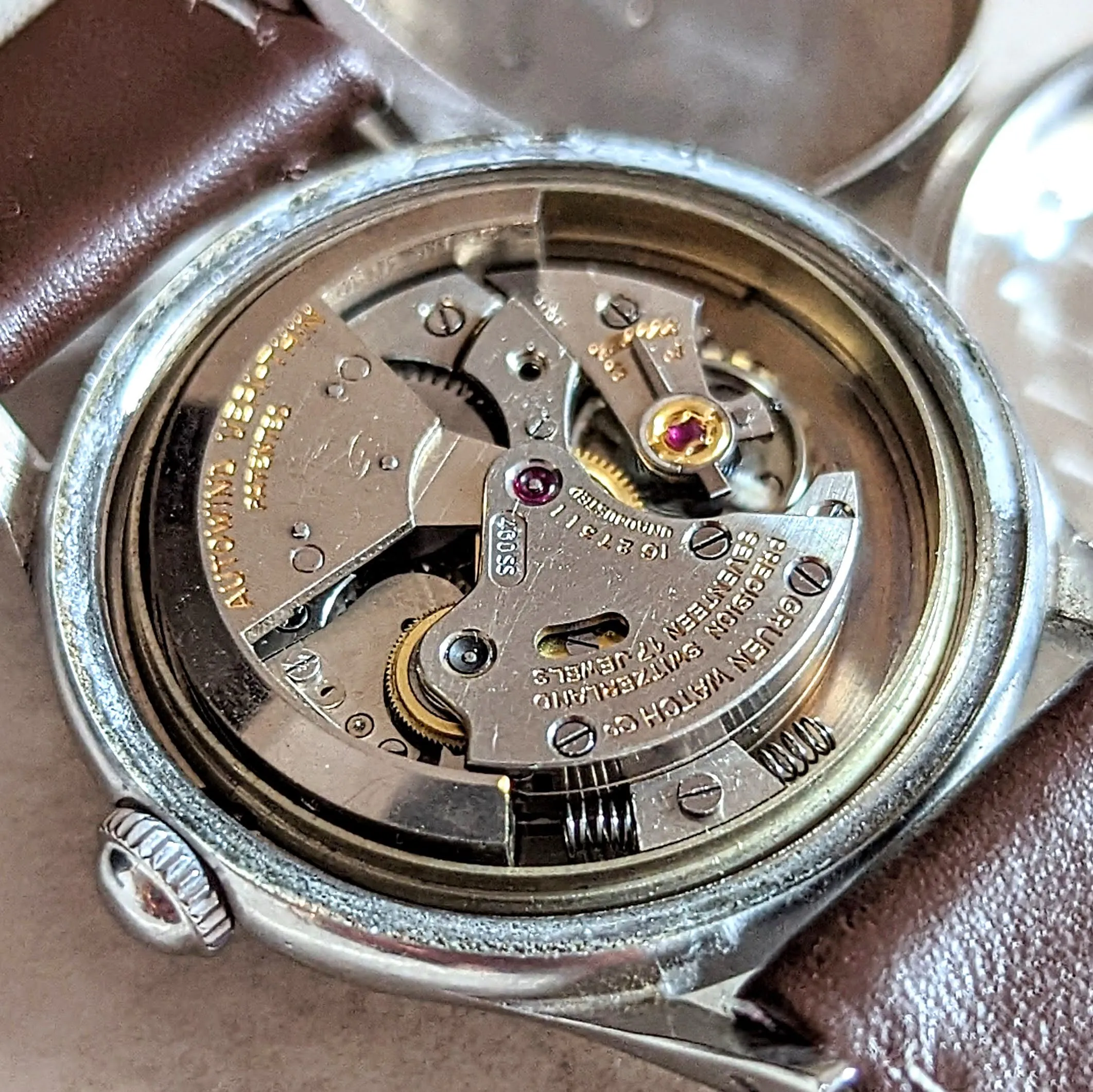 1947 GRUEN Precision Autowind Watch Bumper Vintage Wristwatch