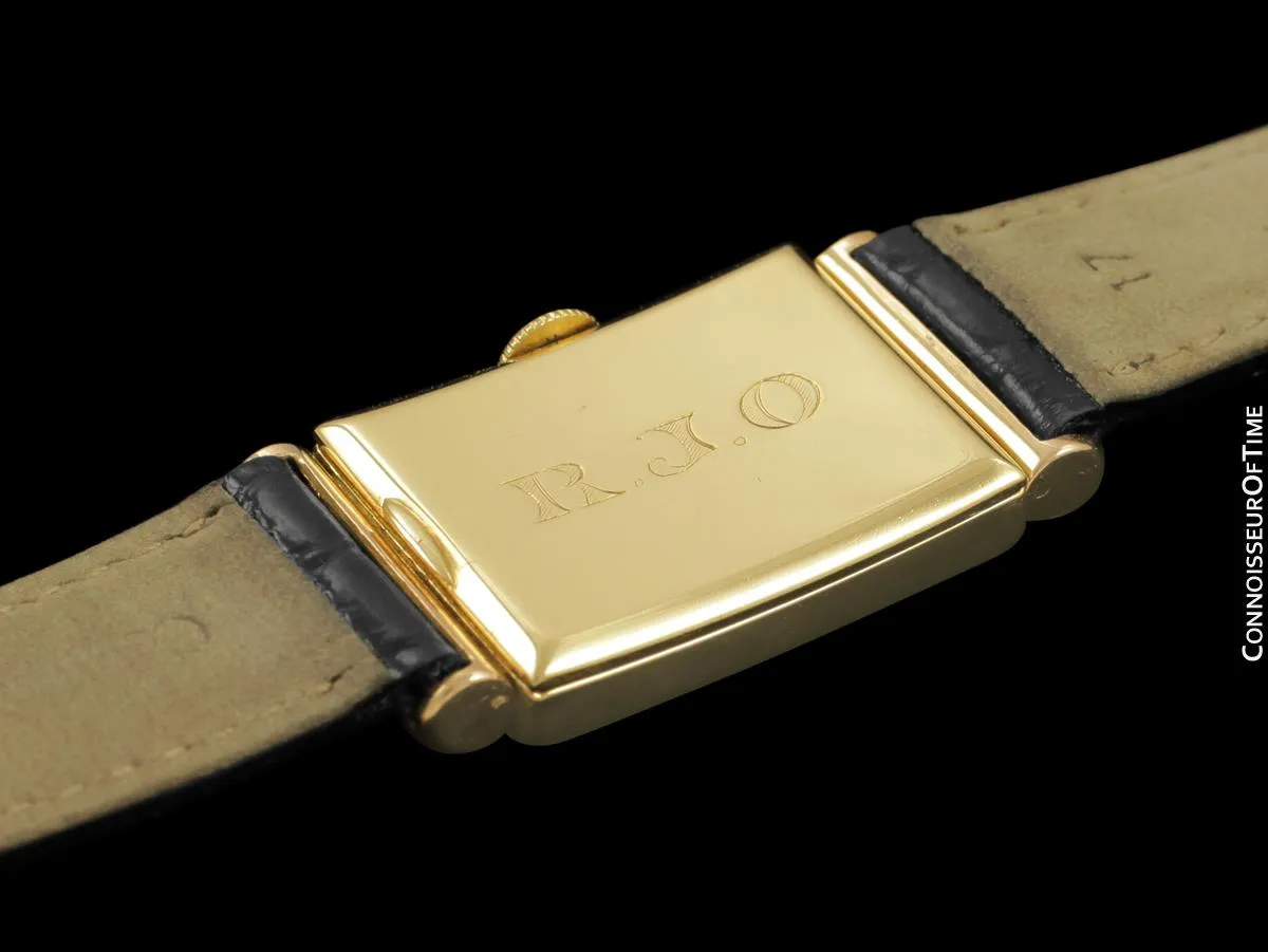 1948 Vacheron & Constantin Vintage Art Deco Hooded Lug Watch - Rare 2-Tone 18K Yellow & Rose Gold