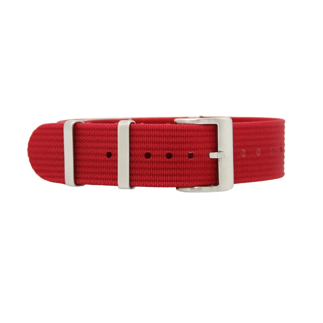 22mm Nato Strap - Scarlet Red