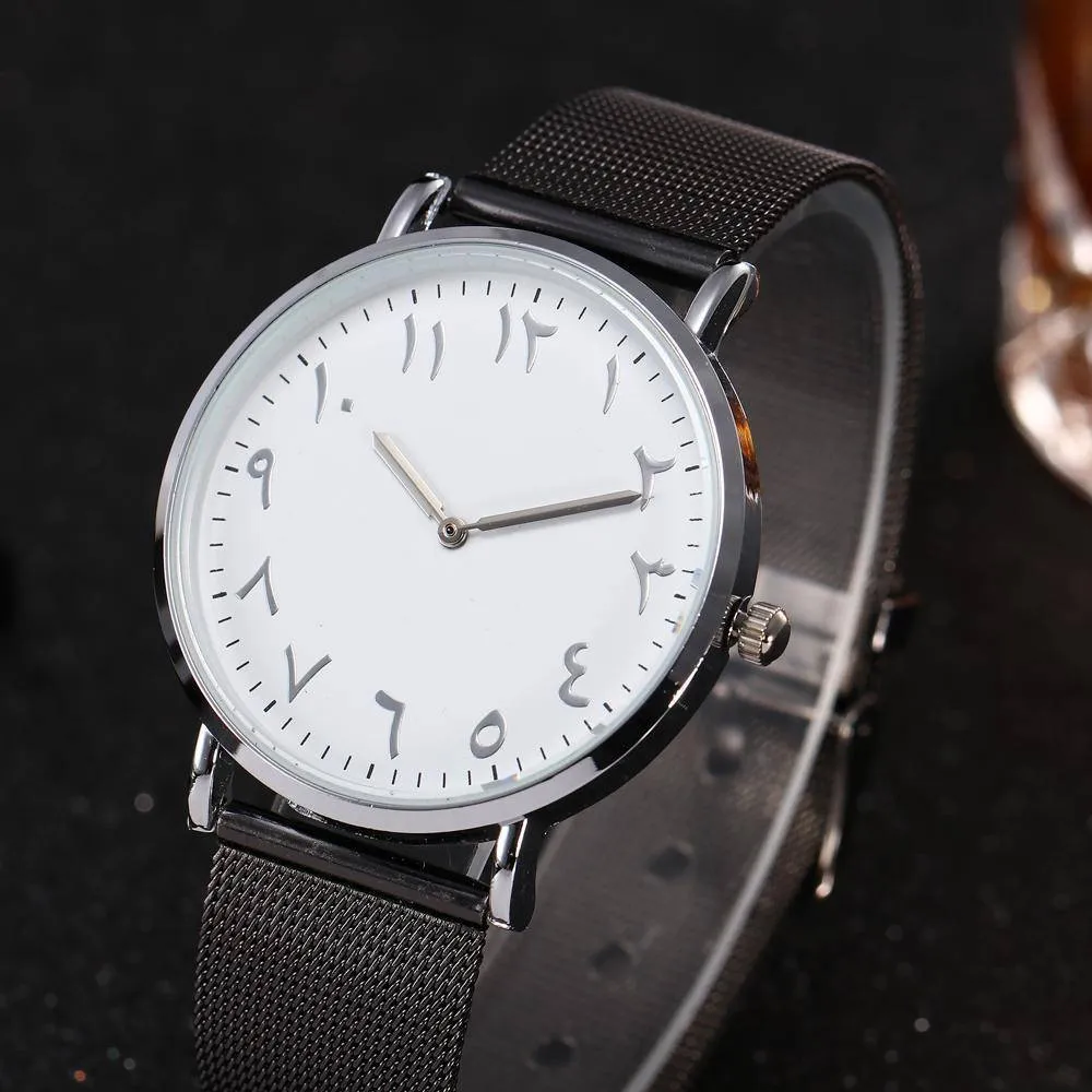 Arabic Numbers Stainless Steel minimalist, Arabian Watch band strap