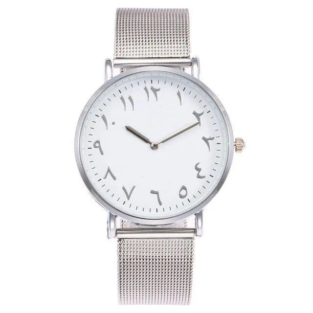 Arabic Numbers Stainless Steel minimalist, Arabian Watch band strap