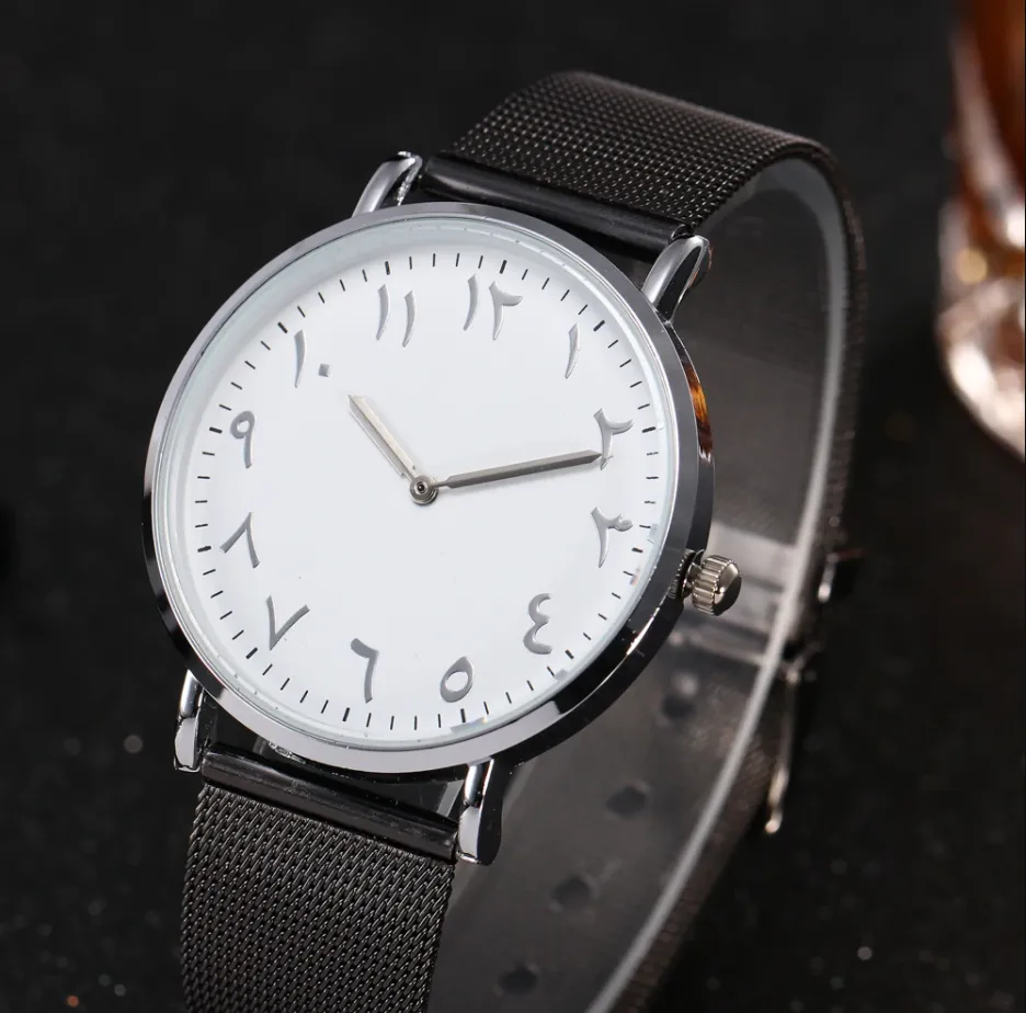 Arabic Numbers Stainless Steel minimalist, Arabian Watch band strap