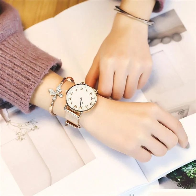 Arabic Numbers Stainless Steel minimalist, Arabian Watch band strap
