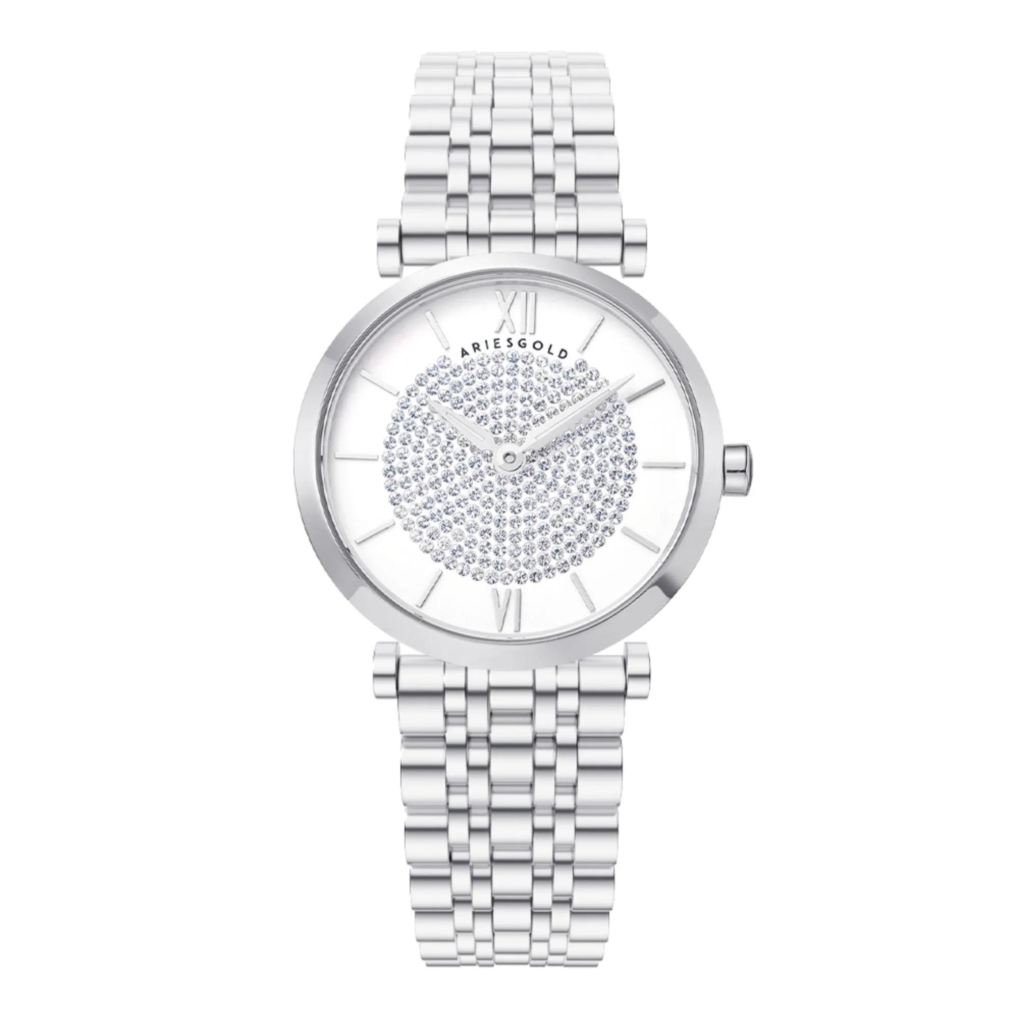 Aries Gold Draliet Silver Stainless Steel Strap Women Majestic Watches L 5042 S-W
