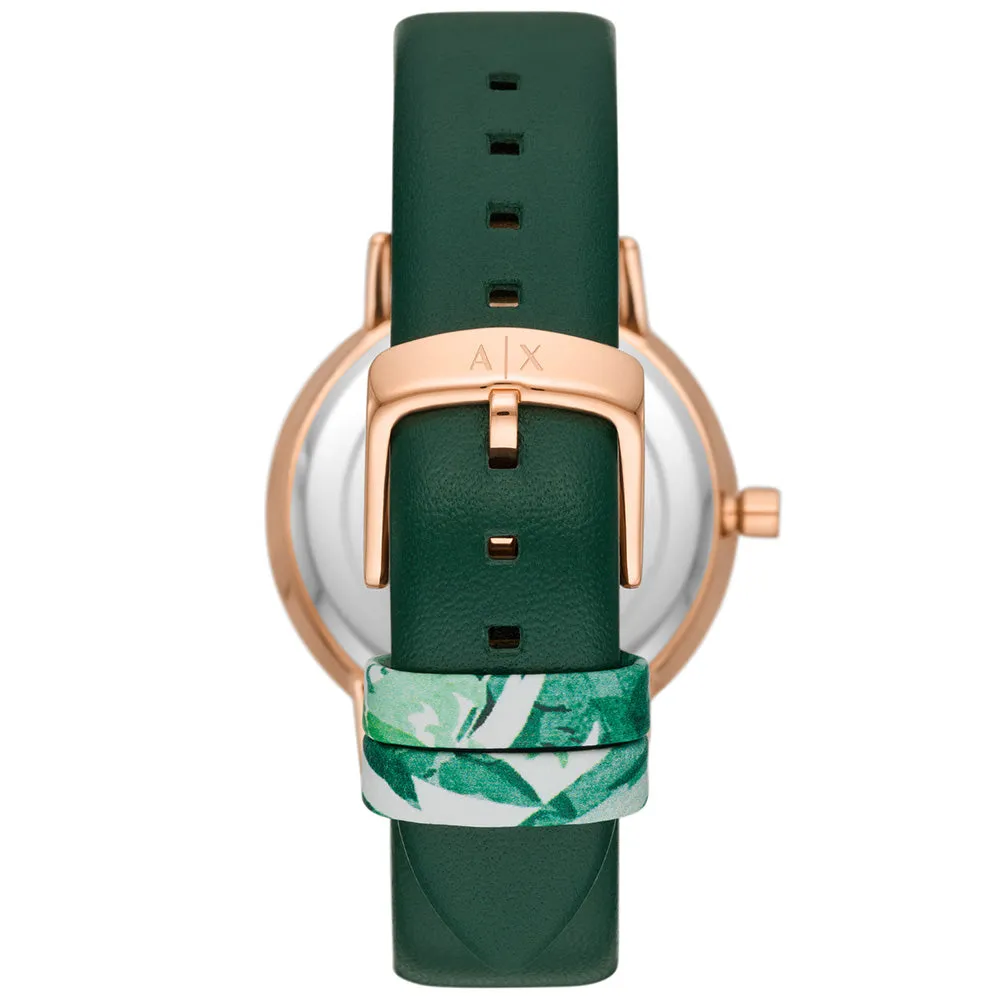 Armani Exchange AX5577 Lola Green Leather Womens Watch