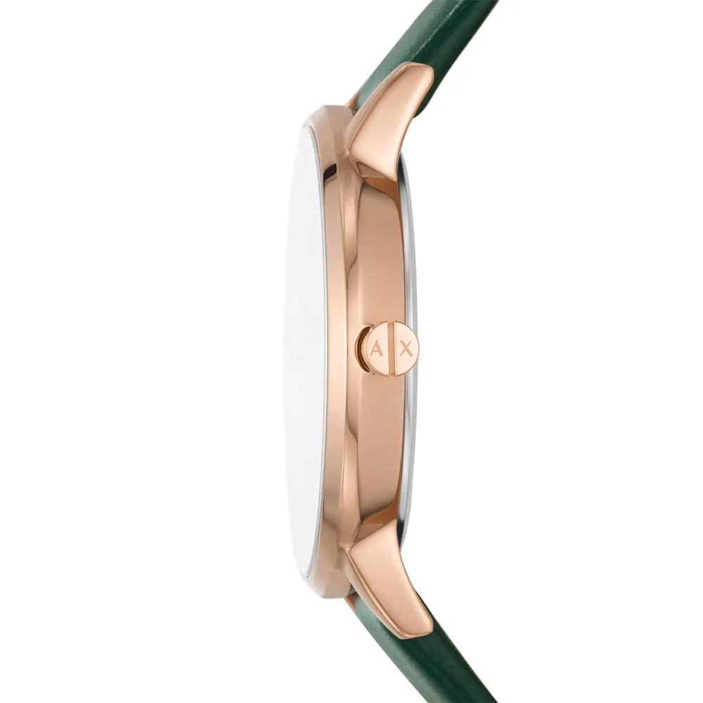 Armani Exchange AX5577 Lola Green Leather Womens Watch