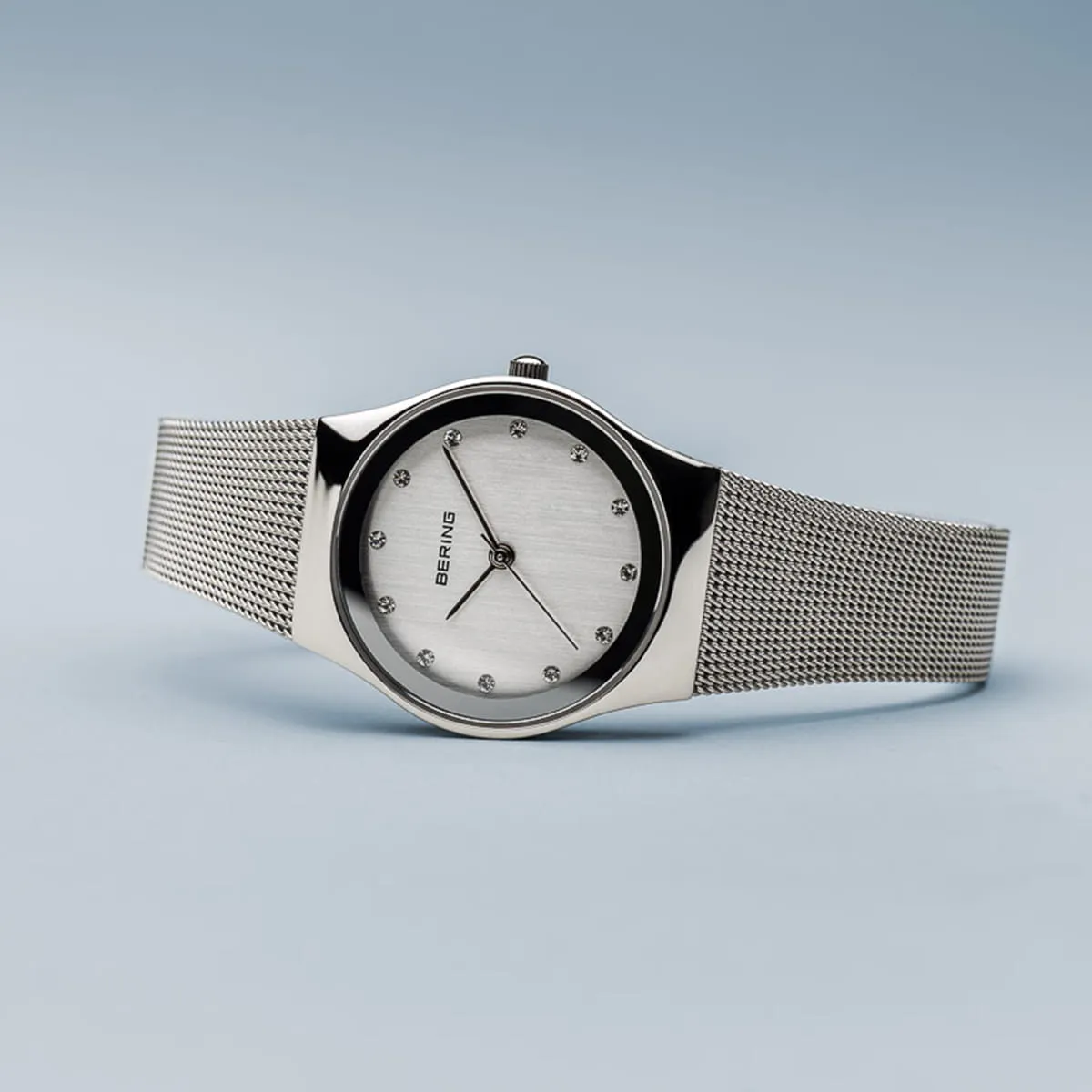 Bering Ladies Steel Crystal Dial Set Watch