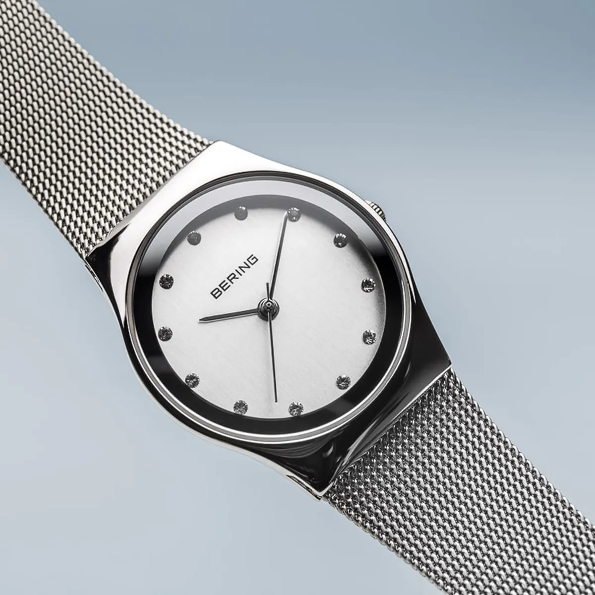 Bering Ladies Steel Crystal Dial Set Watch