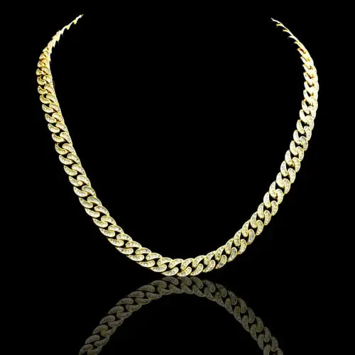 Bling Master Iced Out 8MM Cuban Link Chain - Luxurious Statement Necklace