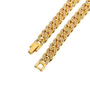 Bling Master Iced Out 8MM Cuban Link Chain - Luxurious Statement Necklace
