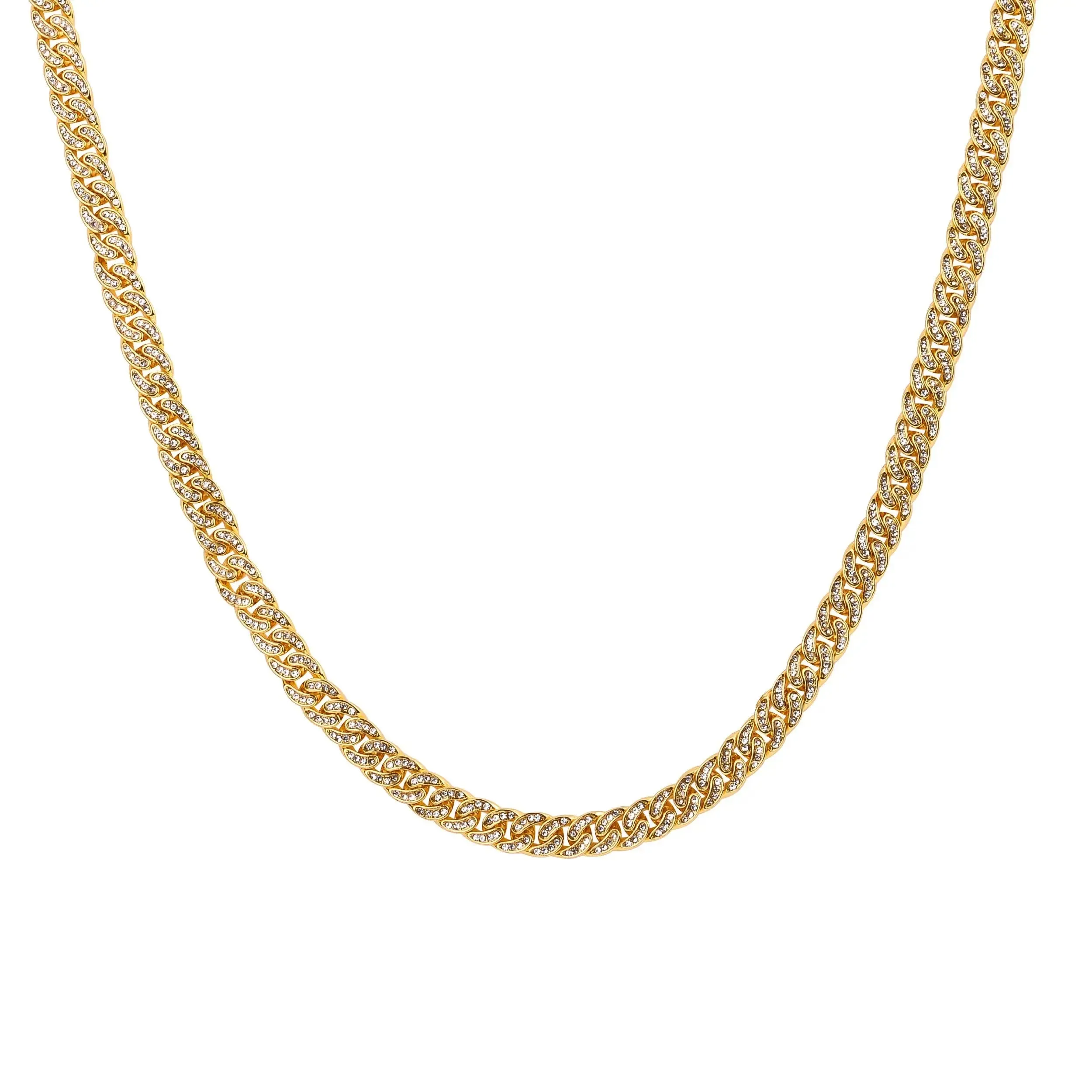 Bling Master Iced Out 8MM Cuban Link Chain - Luxurious Statement Necklace