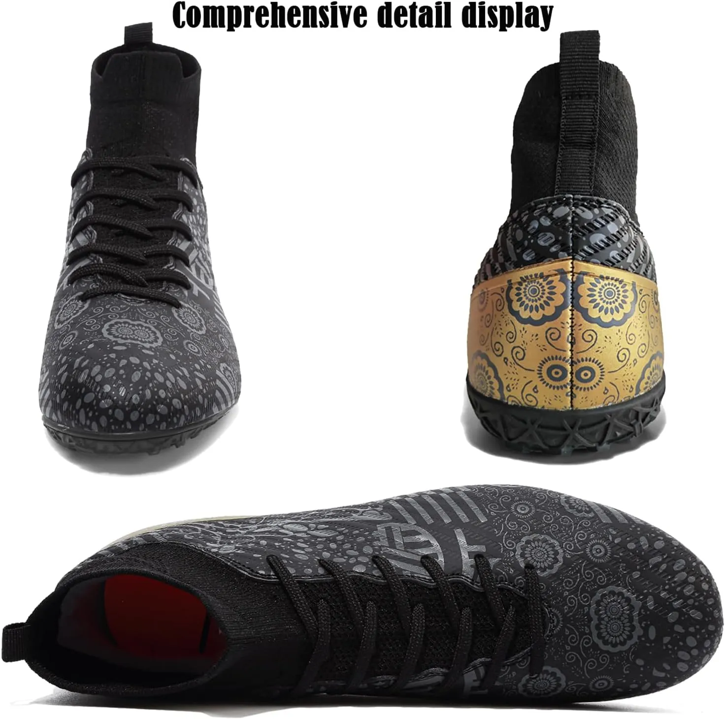 Boys Soccer Cleats Kids Professional Athletic Outdoor Trainning Girls Turf Training Shoes Teenager Indoor Football Shoes Sneakers for Unisex