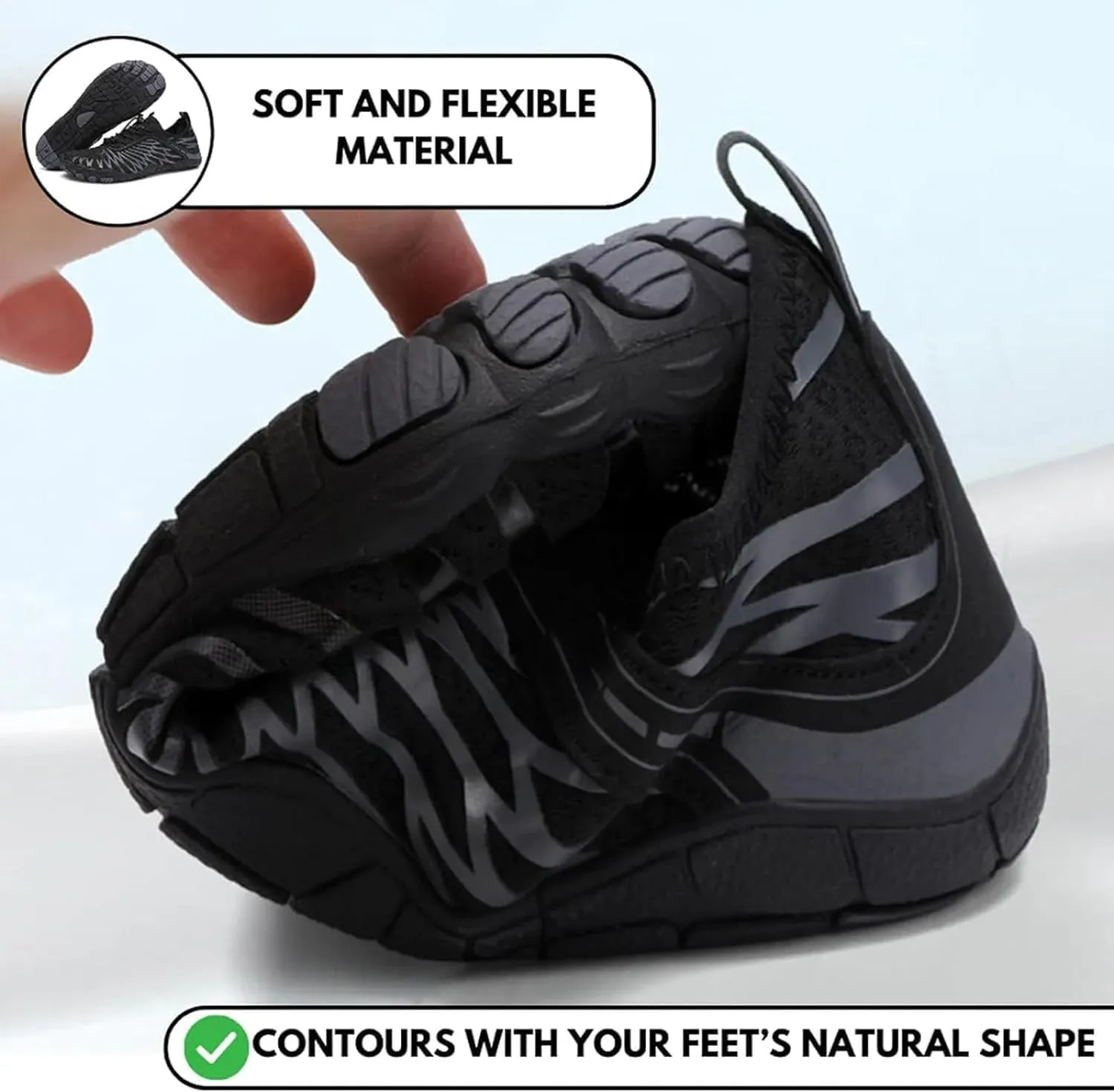 Bronior Grounding Shoes for Women Men, Healthy & Non-Slip Barefoot Shoes, Breathable Wide Toe, Comfortable and Wear-Resistant