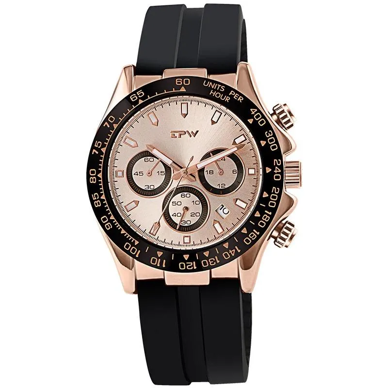 Captivating Chronograph Quartz Watch With Silicone Band
