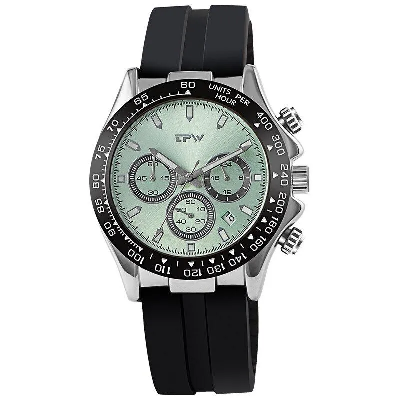 Captivating Chronograph Quartz Watch With Silicone Band