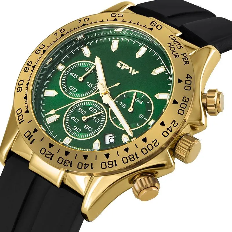 Captivating Chronograph Quartz Watch With Silicone Band