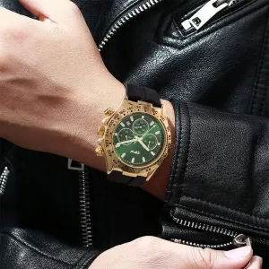 Captivating Chronograph Quartz Watch With Silicone Band