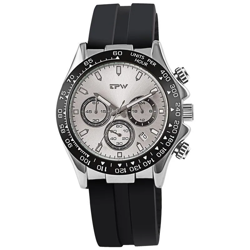 Captivating Chronograph Quartz Watch With Silicone Band