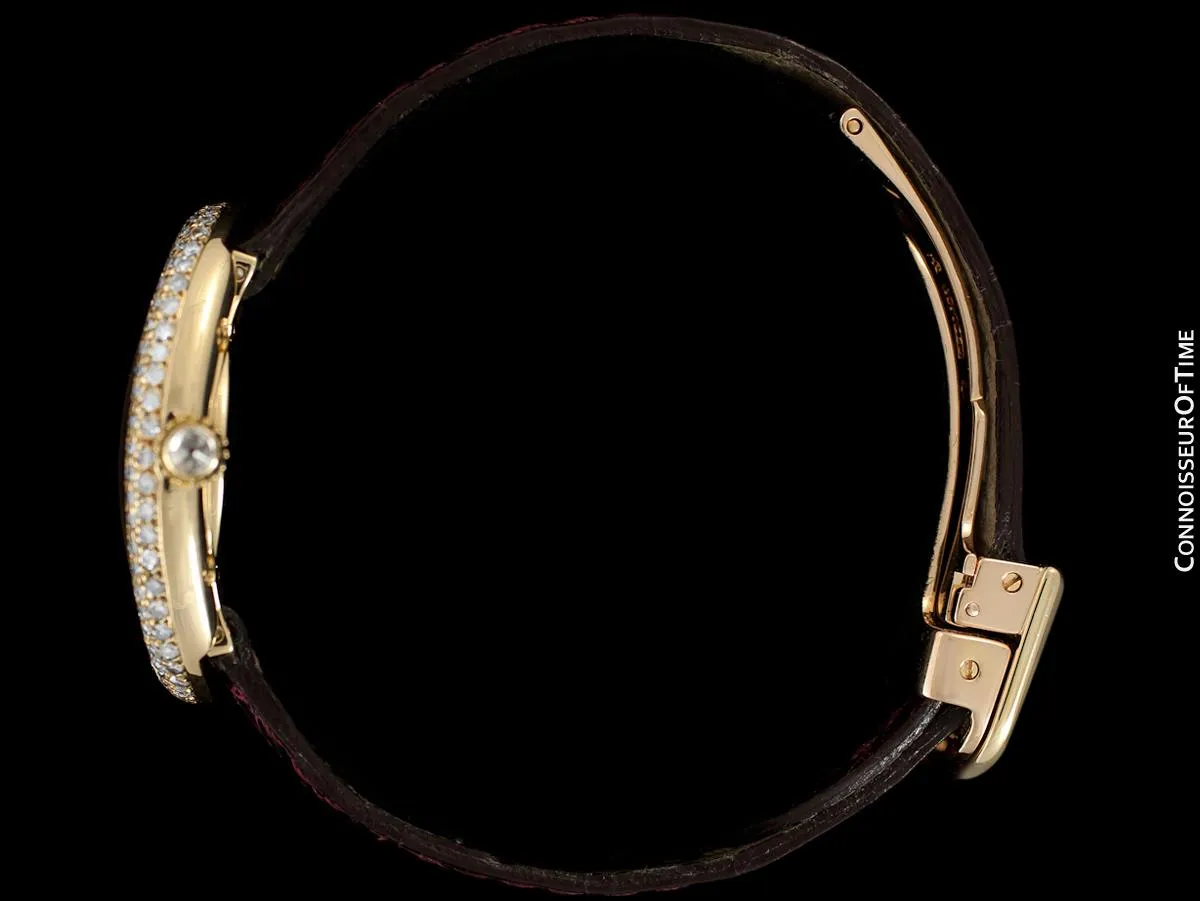 Cartier Baignoire Joaillerie 1954 Ladies / Unisex Size Watch - 18K Gold with Cartier Factory Diamonds