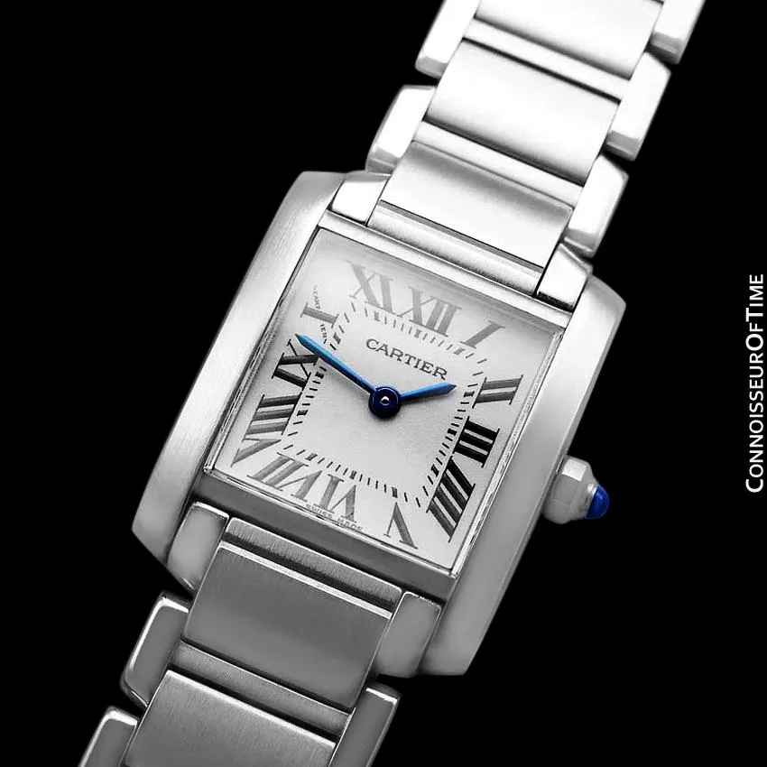 CARTIER Ladies Tank Francaise Stainless Steel Watch, W51008Q3 - Box & Papers