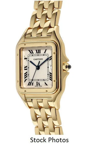 Cartier Panthere "Large" Mens Midsize / Unisex Watch, Date, 106000M, W25054P5 - 18K Gold