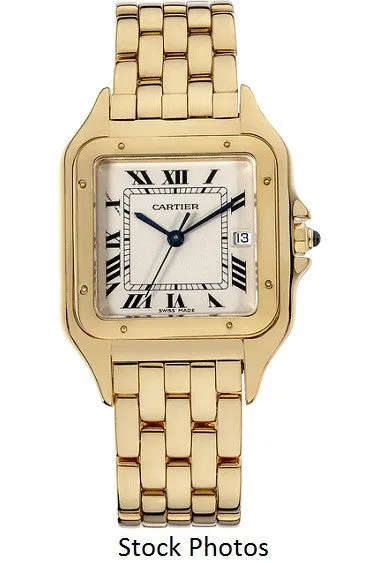 Cartier Panthere "Large" Mens Midsize / Unisex Watch, Date, 106000M, W25054P5 - 18K Gold