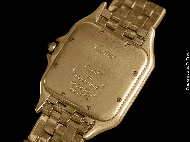 Cartier Panthere "Large" Mens Midsize / Unisex Watch, Date, 106000M, W25054P5 - 18K Gold