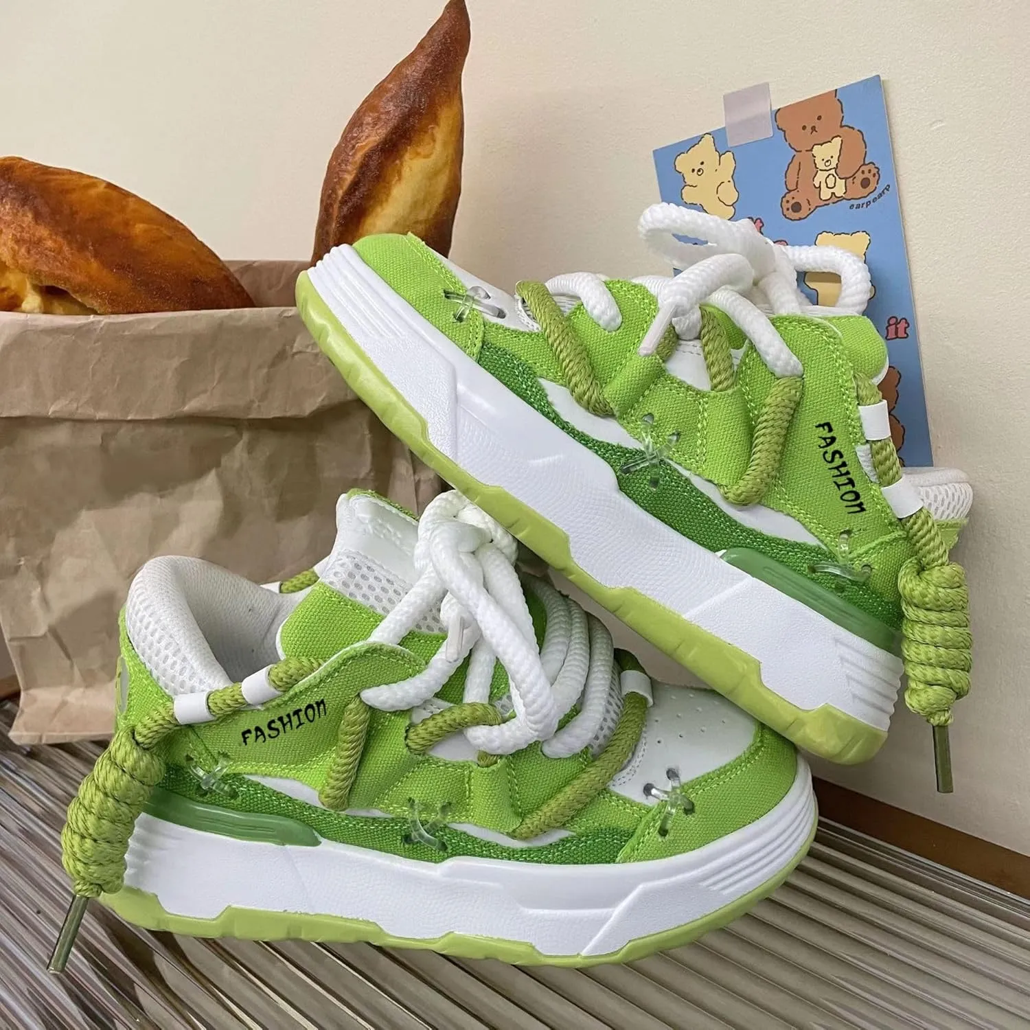 Casual Walking Shoes Y2k Aesthetic Cute Taller Women's Platform Sneakers Colorful Fashion Chunky Dad Sneakers Thick Sole