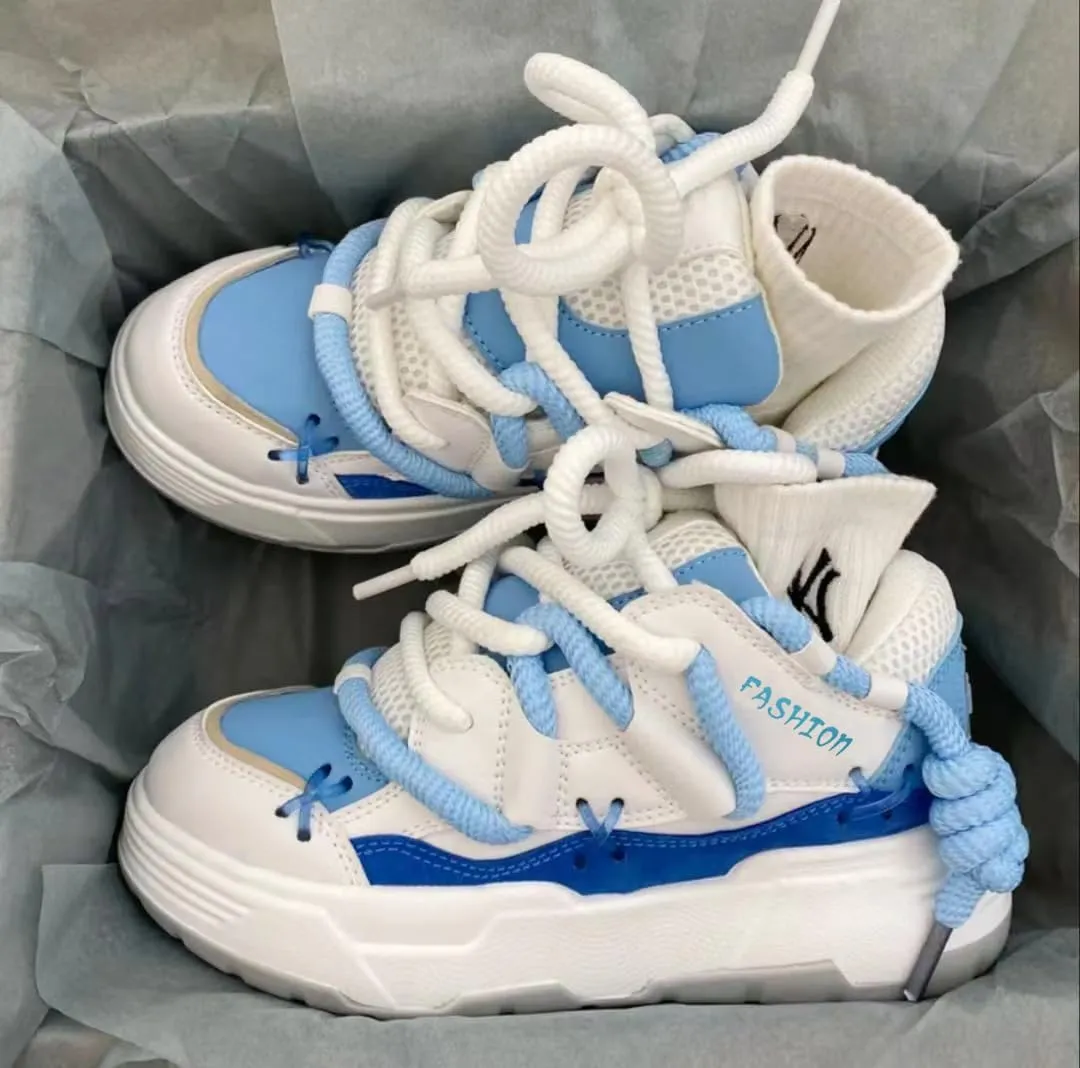 Casual Walking Shoes Y2k Aesthetic Cute Taller Women's Platform Sneakers Colorful Fashion Chunky Dad Sneakers Thick Sole