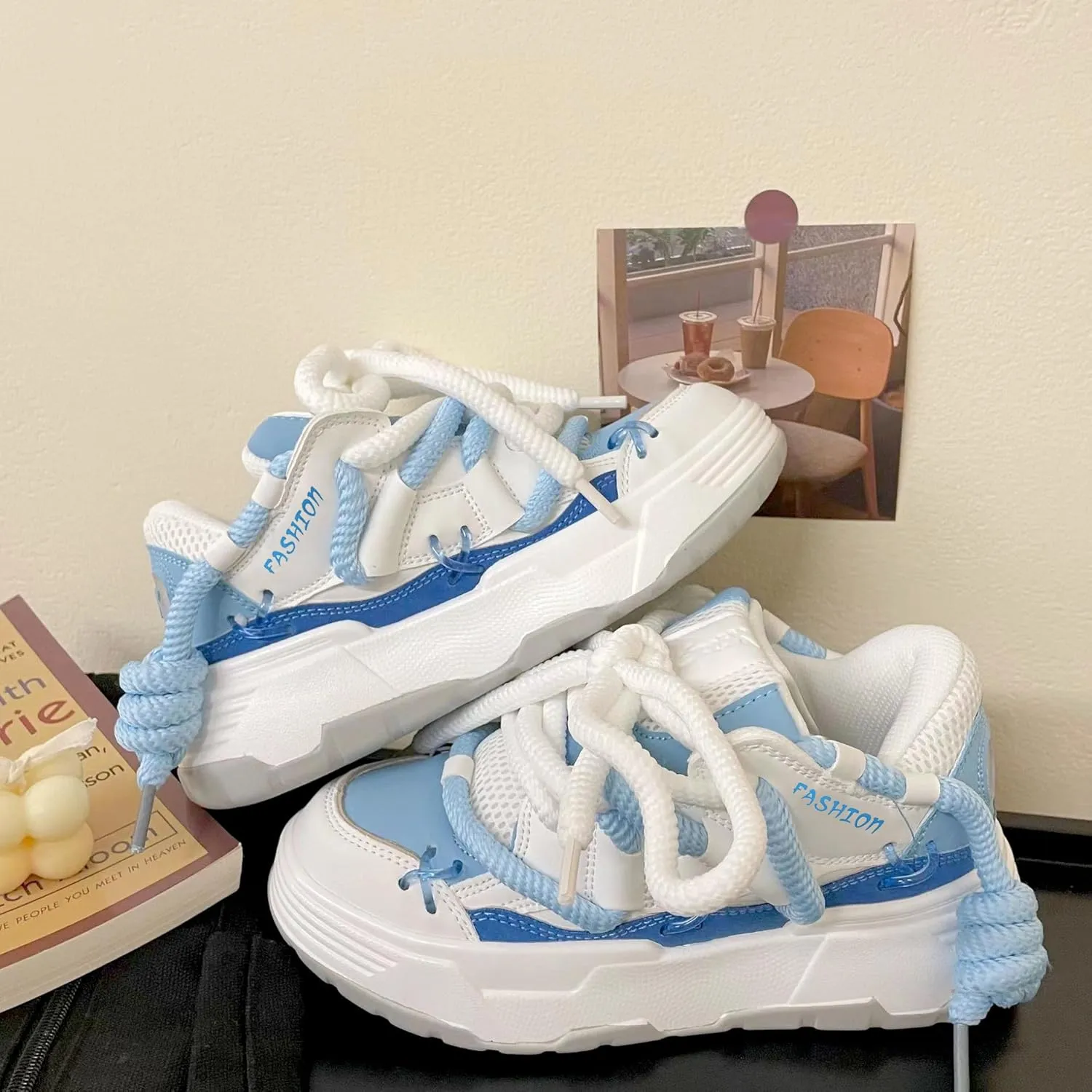 Casual Walking Shoes Y2k Aesthetic Cute Taller Women's Platform Sneakers Colorful Fashion Chunky Dad Sneakers Thick Sole