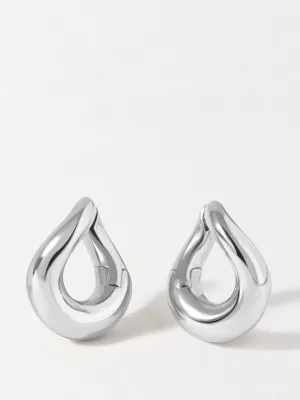 Charlotte Collins twist hoop earrings in silver