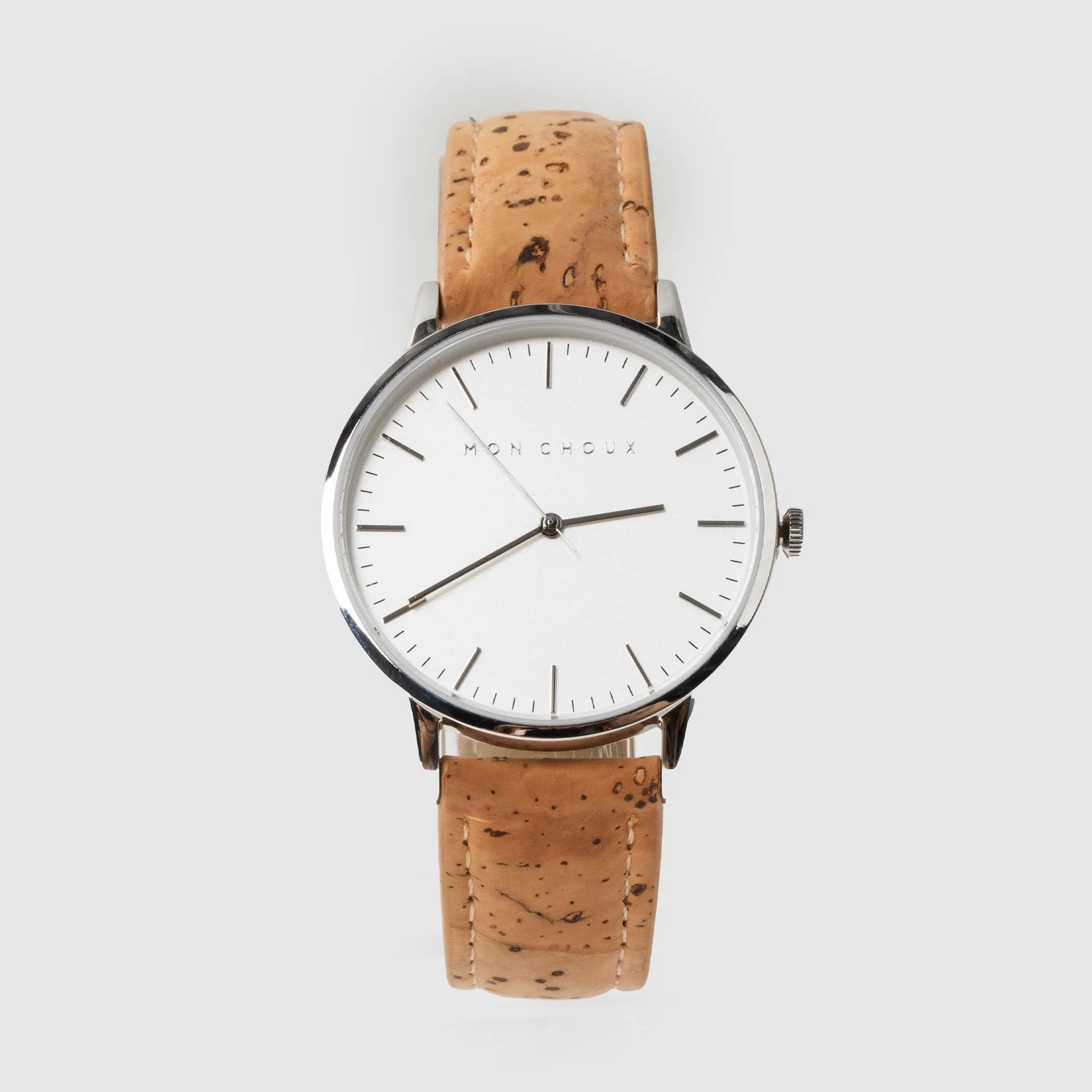 CLASSIC - WHITE/SILVER - NATURAL CORK LEATHER | VEGAN