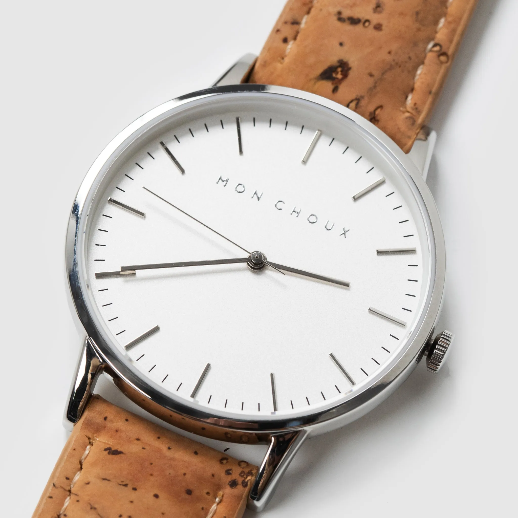 CLASSIC - WHITE/SILVER - NATURAL CORK LEATHER | VEGAN