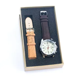 Cork watch man fashion Watch WA-409-B-BOX（with box）