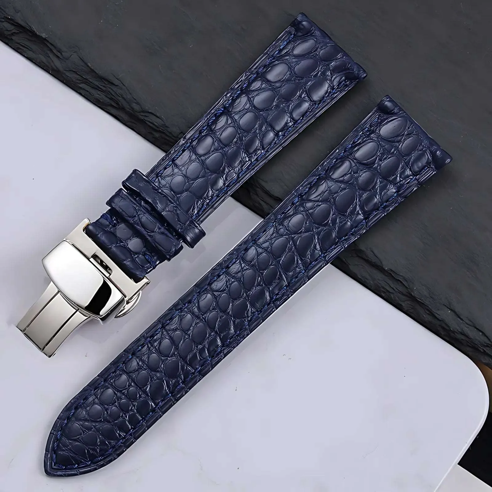 Crocodile Leather Quick Release Universal Replacement Watch Band