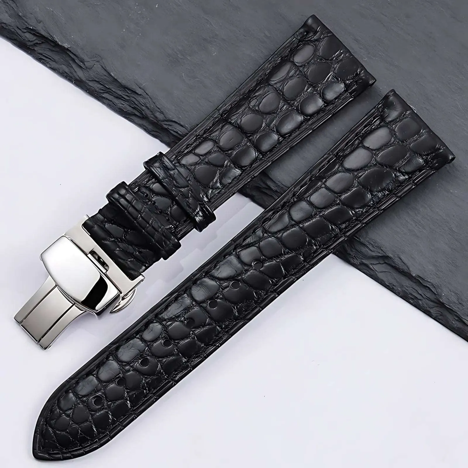Crocodile Leather Quick Release Universal Replacement Watch Band