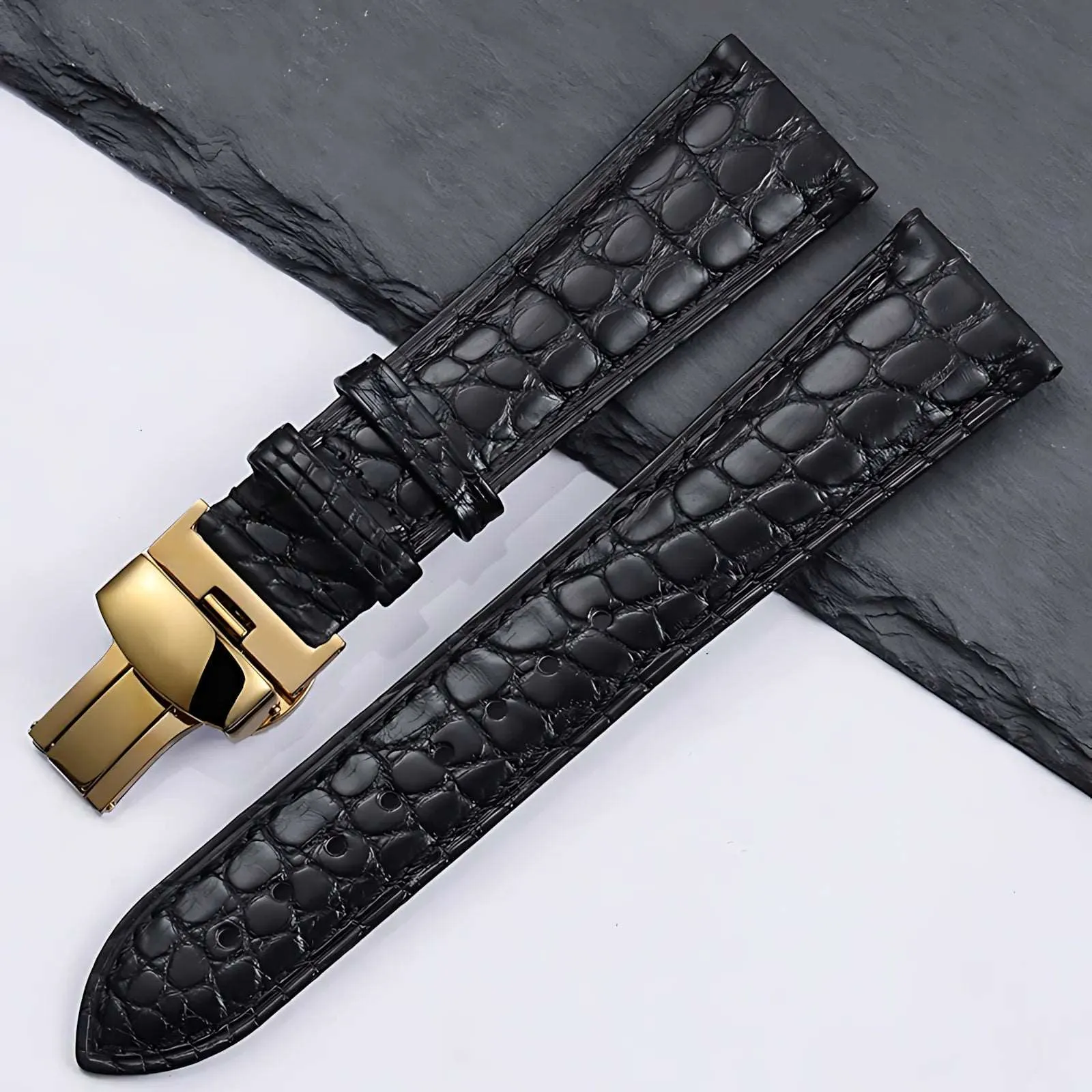 Crocodile Leather Quick Release Universal Replacement Watch Band