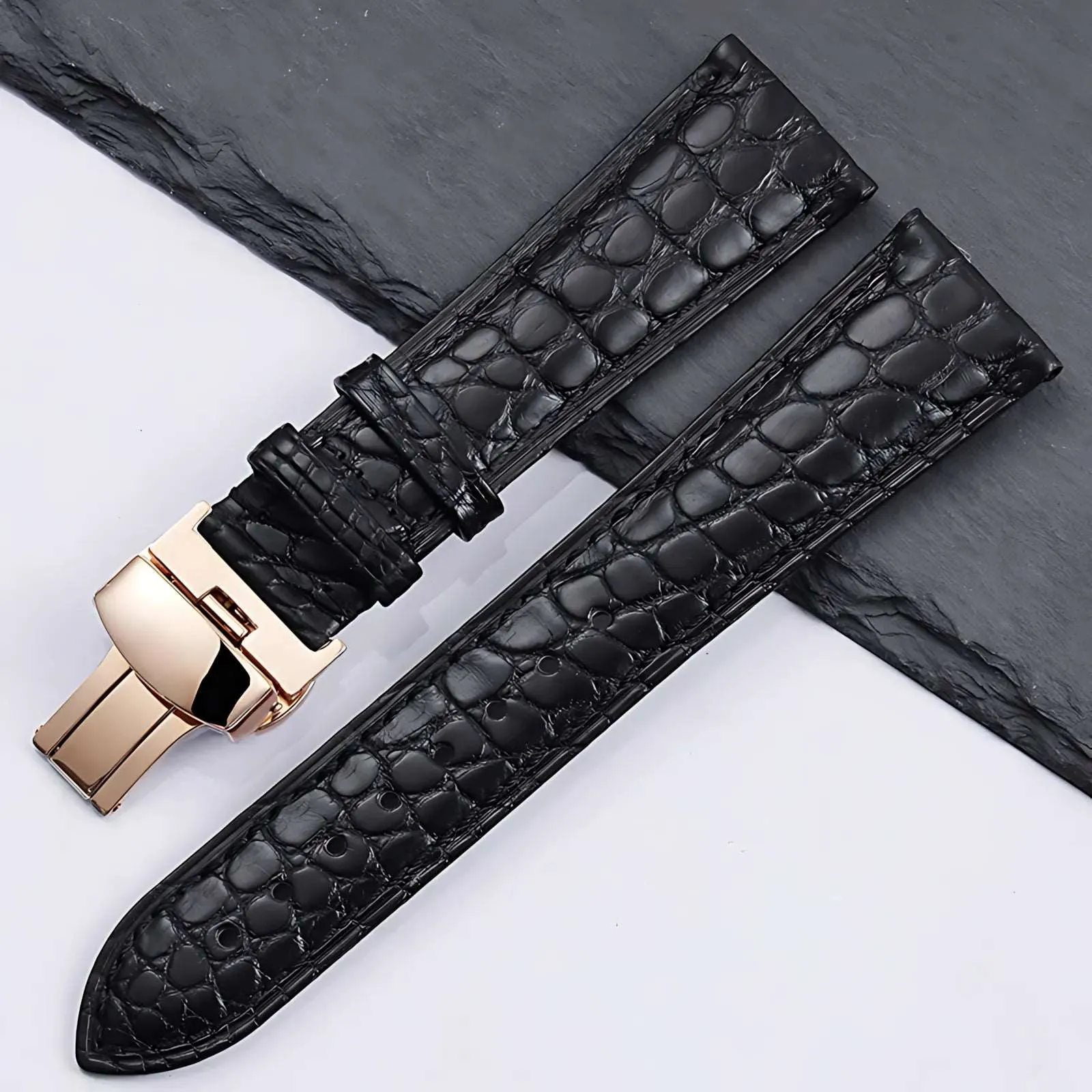 Crocodile Leather Quick Release Universal Replacement Watch Band