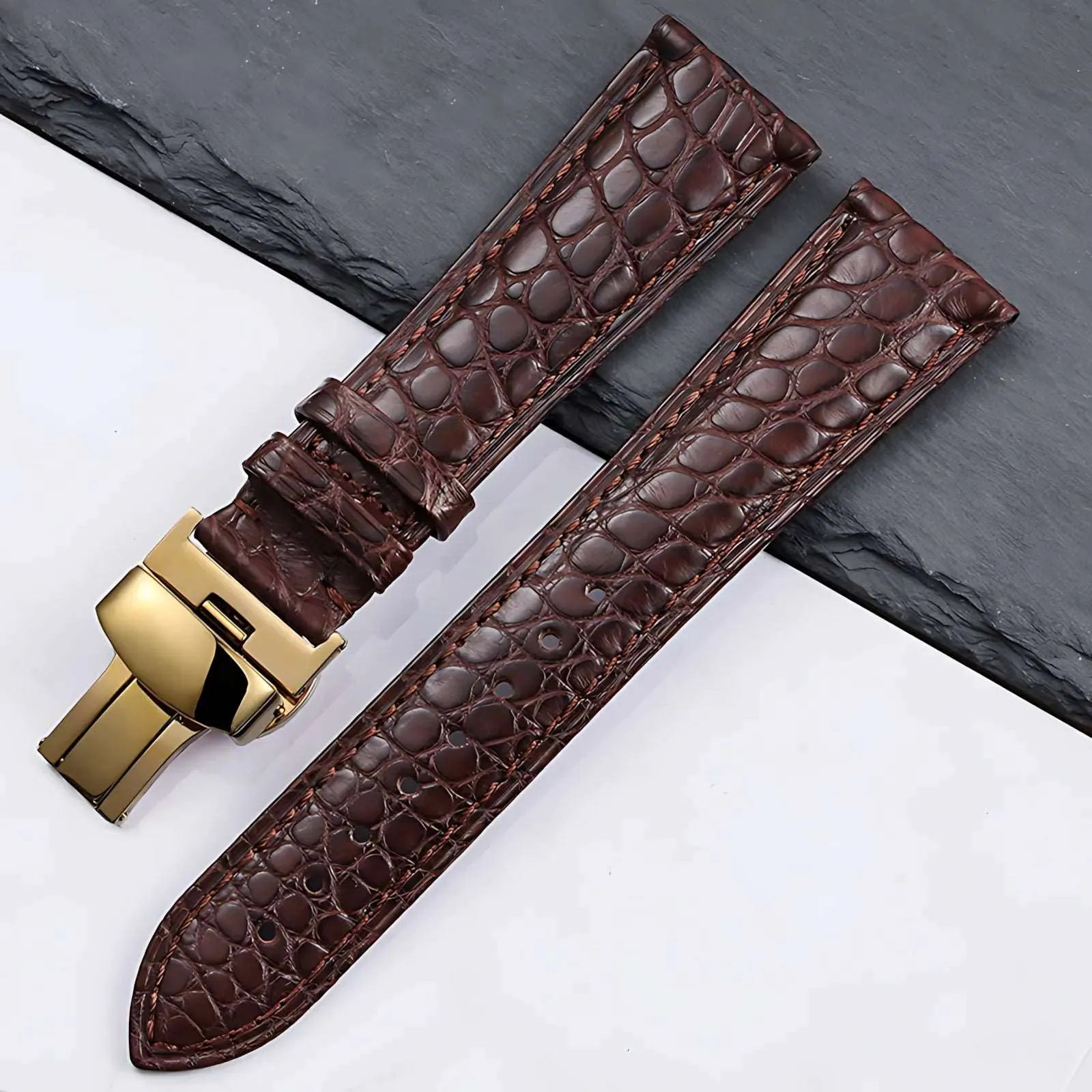 Crocodile Leather Quick Release Universal Replacement Watch Band