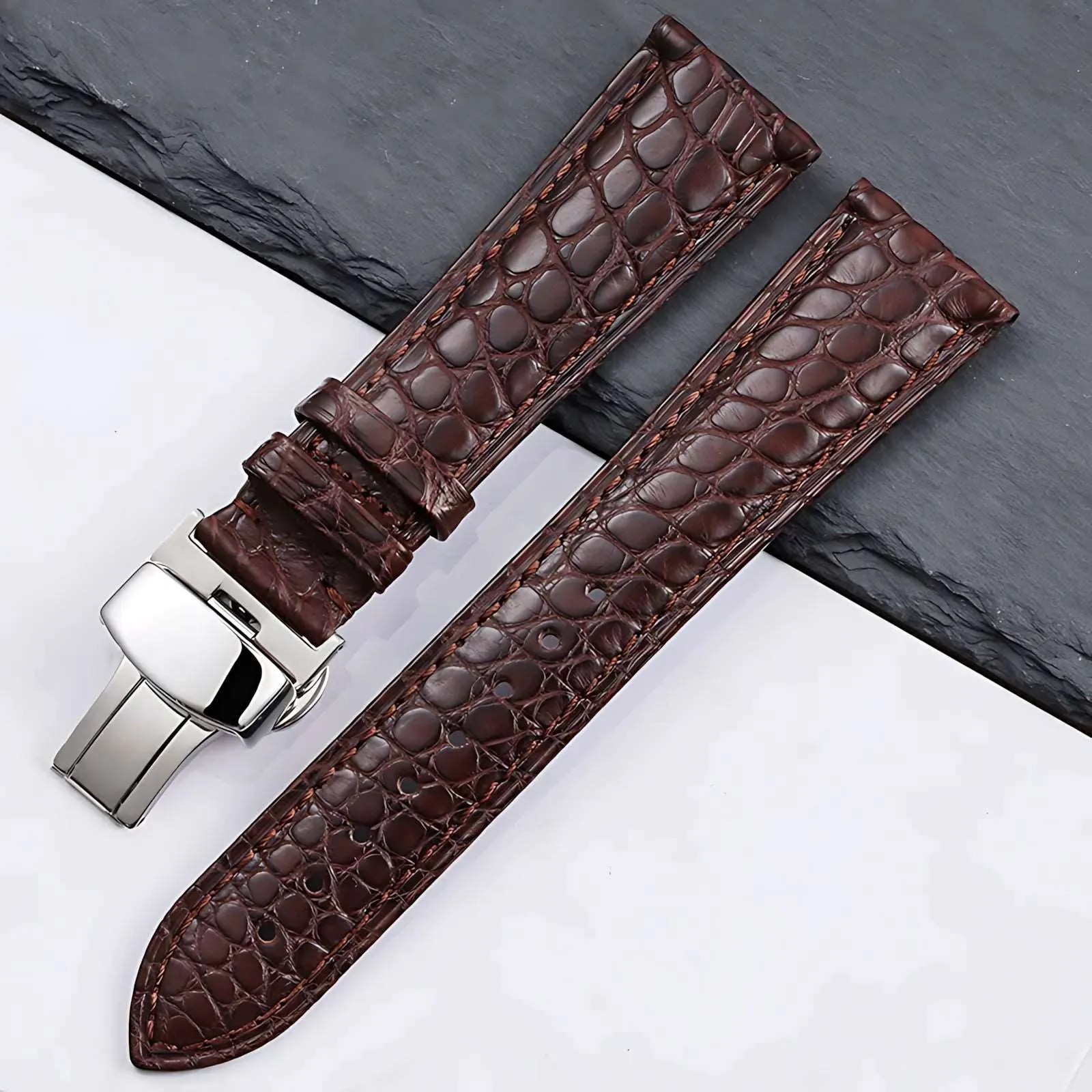 Crocodile Leather Quick Release Universal Replacement Watch Band