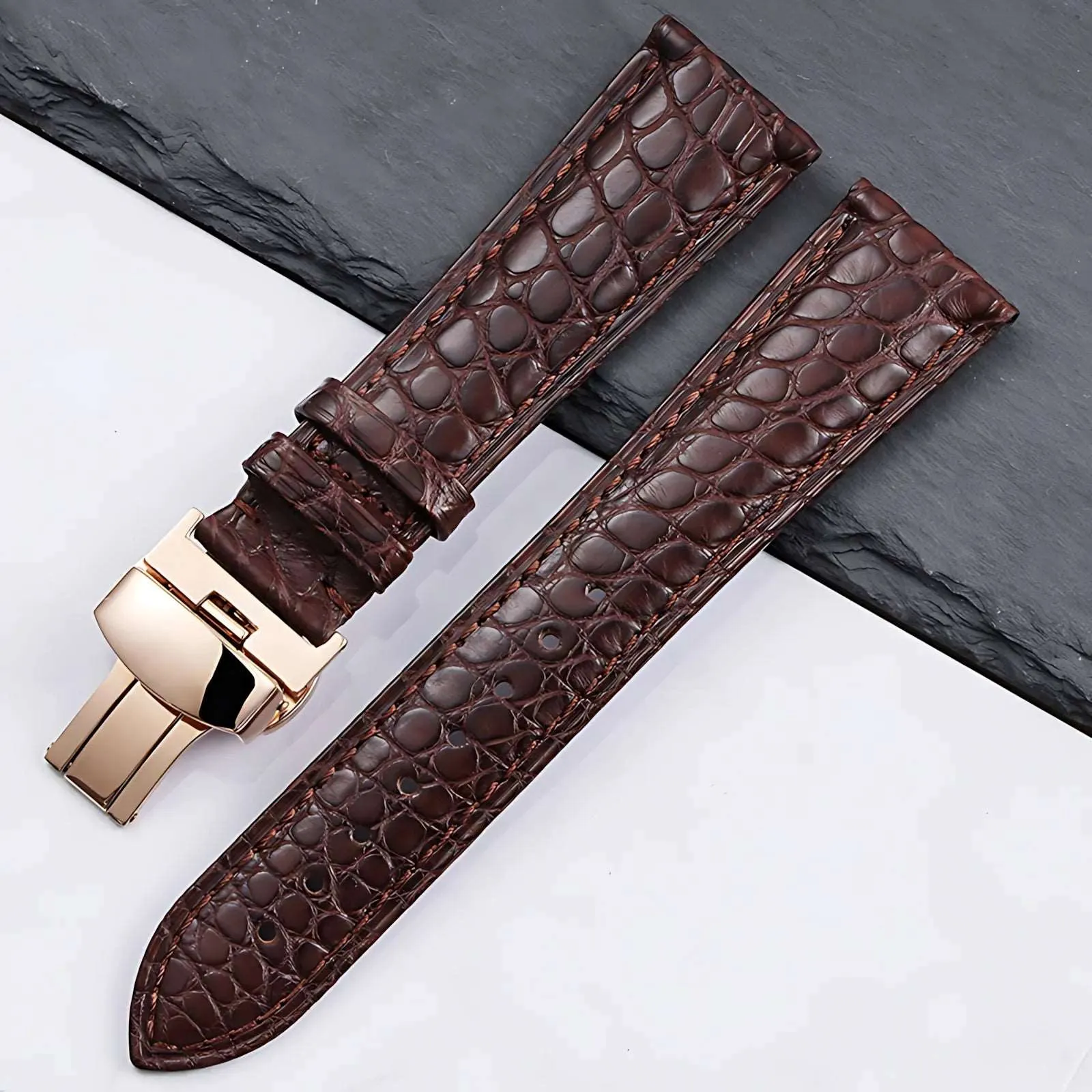 Crocodile Leather Quick Release Universal Replacement Watch Band