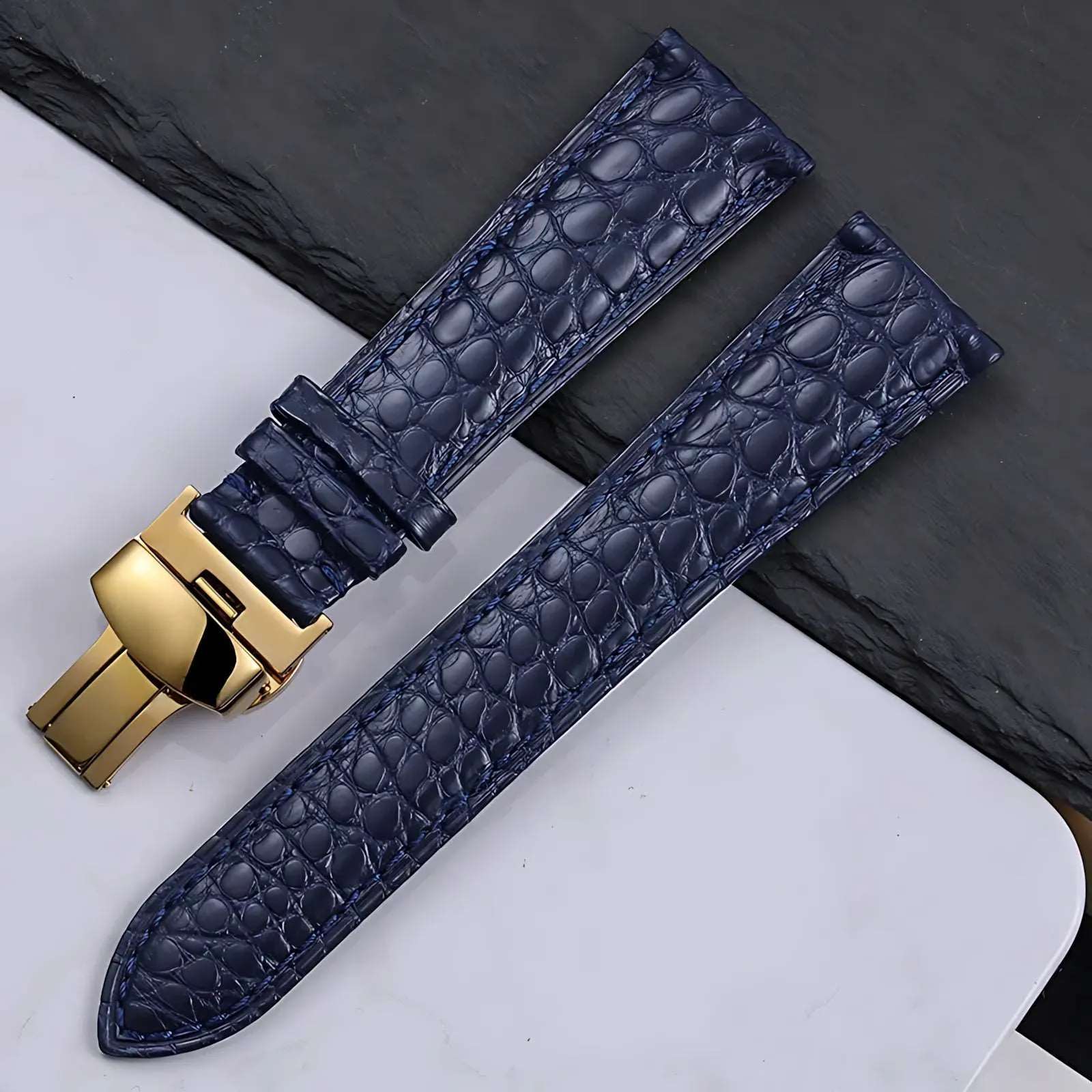 Crocodile Leather Quick Release Universal Replacement Watch Band