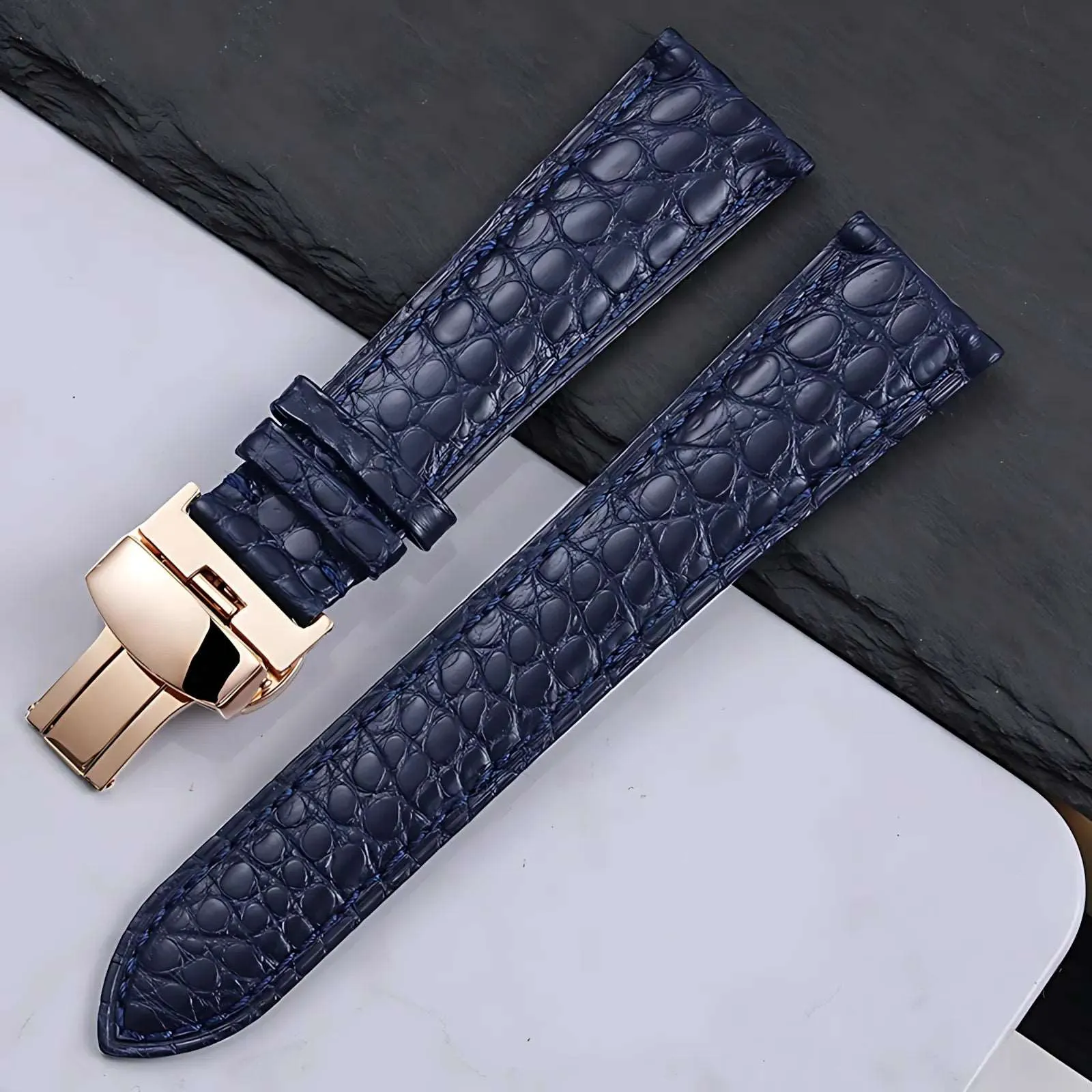 Crocodile Leather Quick Release Universal Replacement Watch Band