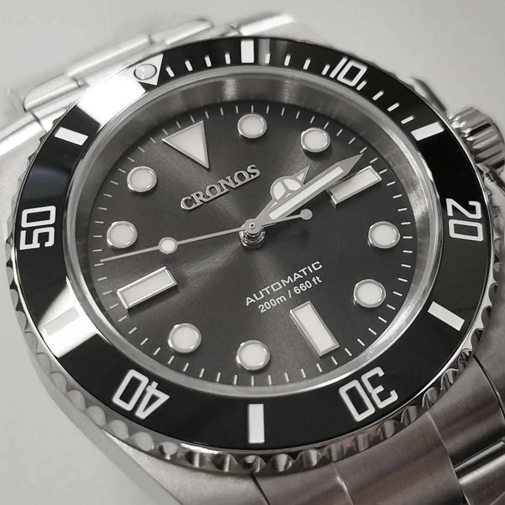 Cronos Submariner No Date Full Lume Luxury Homage Watches