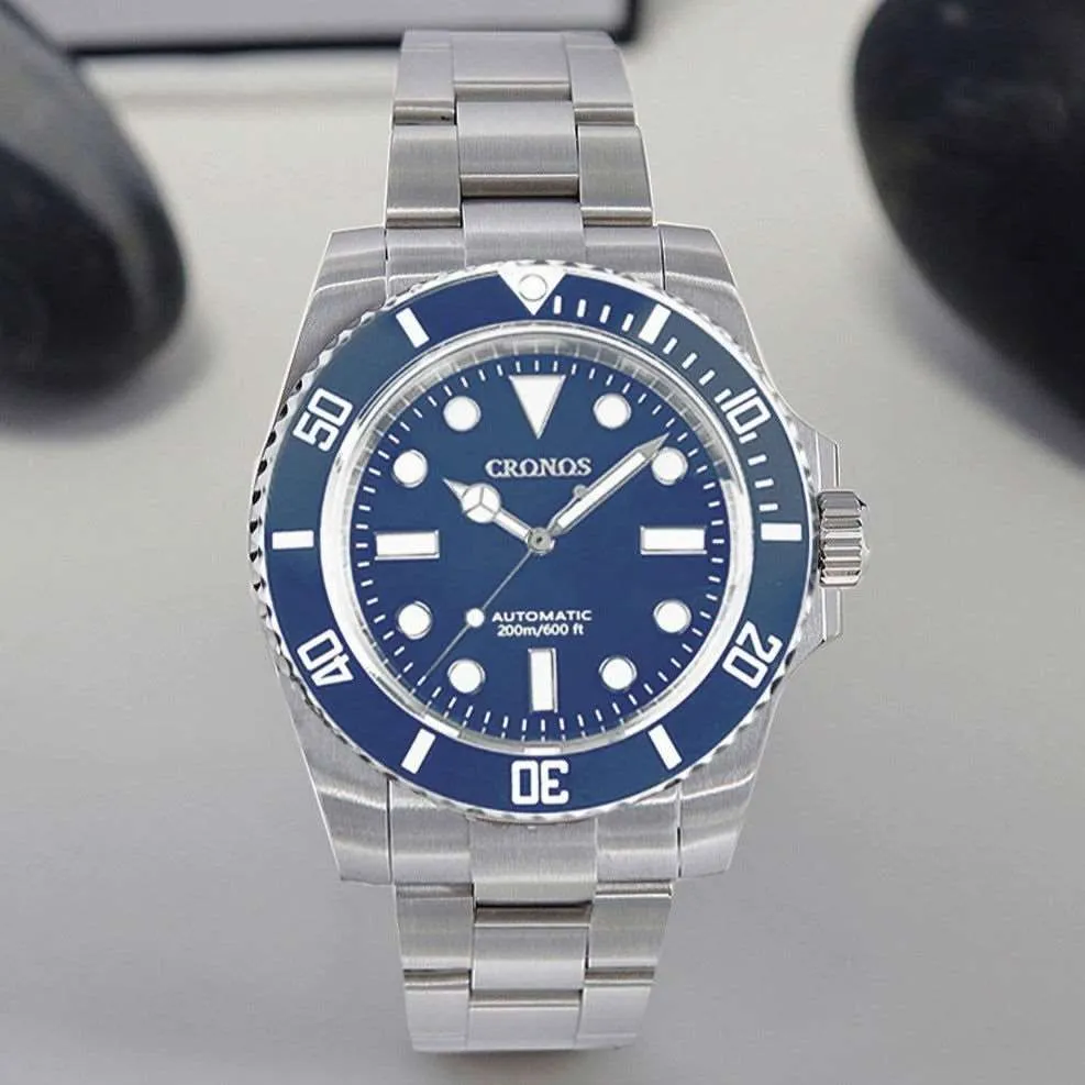 Cronos Submariner No Date Full Lume Luxury Homage Watches
