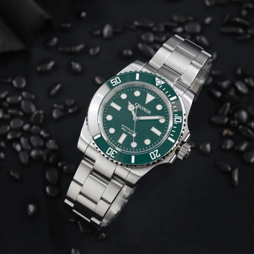 Cronos Submariner No Date Full Lume Luxury Homage Watches