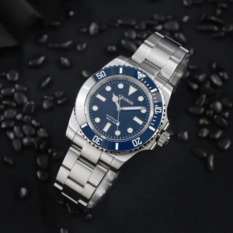 Cronos Submariner No Date Full Lume Luxury Homage Watches