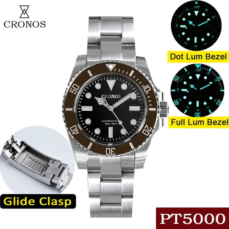 Cronos Submariner No Date Full Lume Luxury Homage Watches